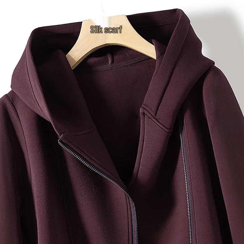 Silkberry Damen Locker Geschnittene Kapuzenjacke