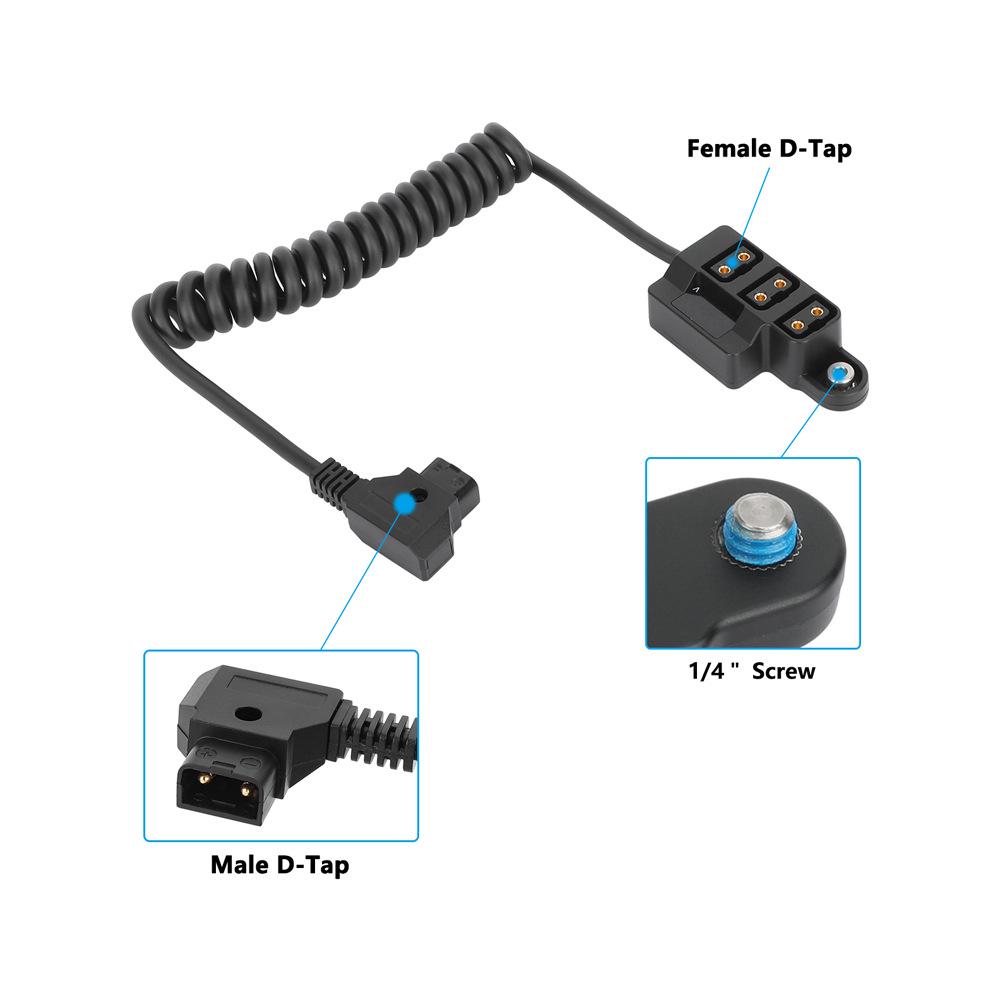 D-TAP One-to-Three Power Cable with Digital Display, B-Type Anton V-Mount Camera Battery Power Converter Cable