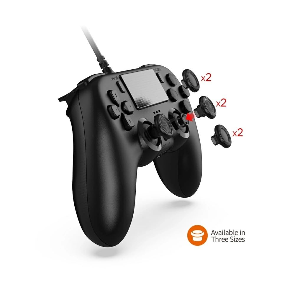 Offizielles QISI PlayStation 5 Kompatibles 3m Kabel Makro Rückseite TURBO Schneller Gyrosensor PS5 Kompatibel Dual Shock Sony Pro Hall-Effekt Controller, Kabelgebunden,