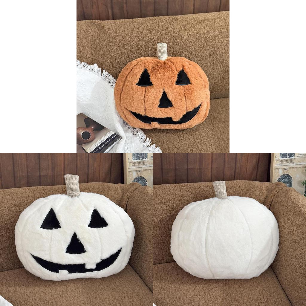 Pumpkin Halloween Cushion With Faux Bunny Fleece For Home Decor And Fall Festivities