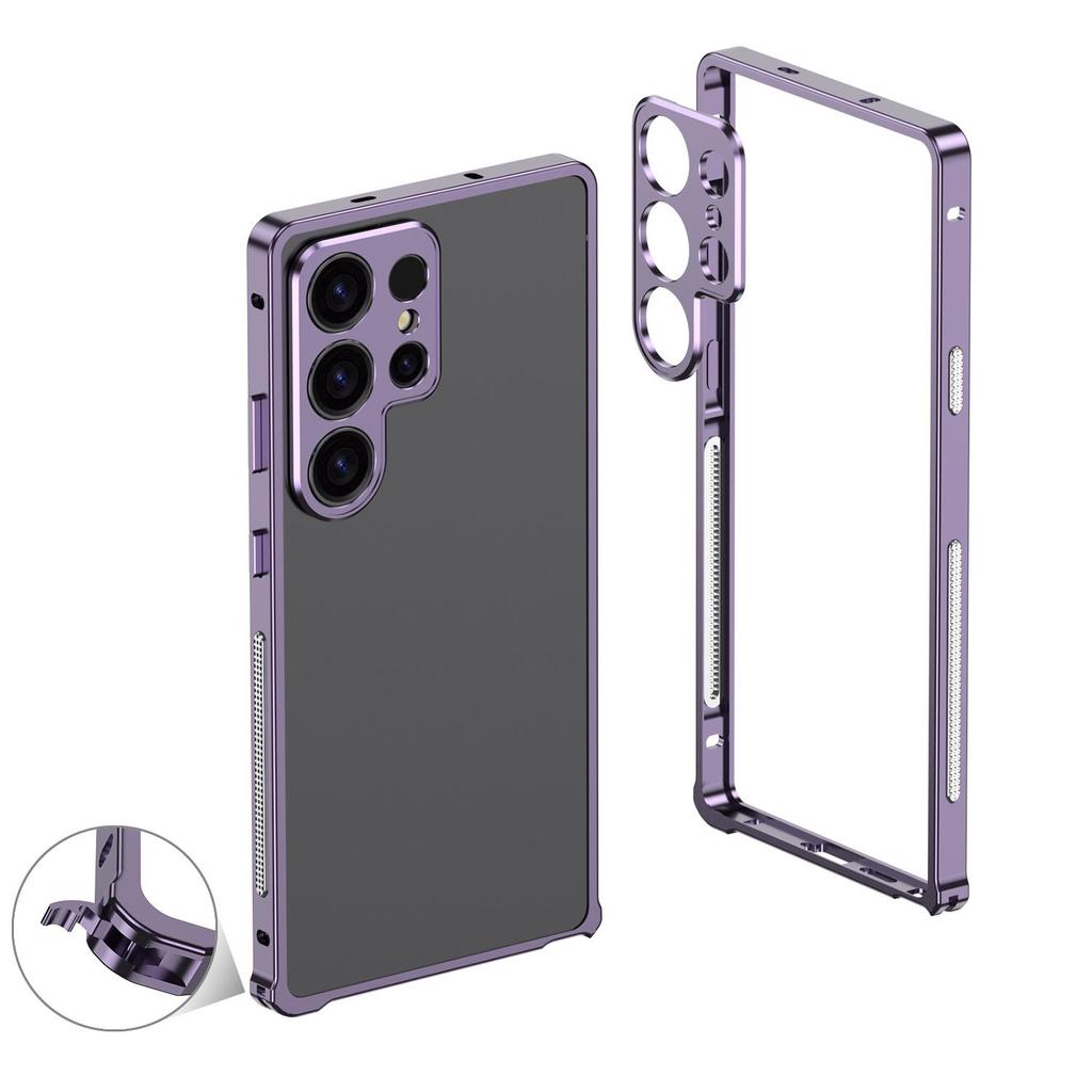 Samsung S25 Ultra Metal Frame Phone Case - Heat Dissipation, Bare Metal, Sea Horse Buckle Compatible with S24U