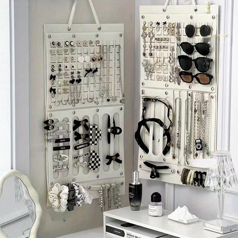 Felt Hair Accessory Storage Rack Large Wall Hanging Jewelry Organizer for Women Hair Clips Headband Multi-Purpose Storage Bag