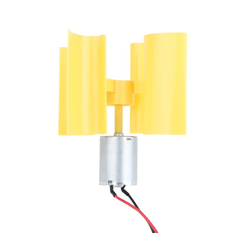 DIY Mini Vertical Wind Turbine Generator Kit Breeze Start Small Motor for Home Science Educational Practice Projects