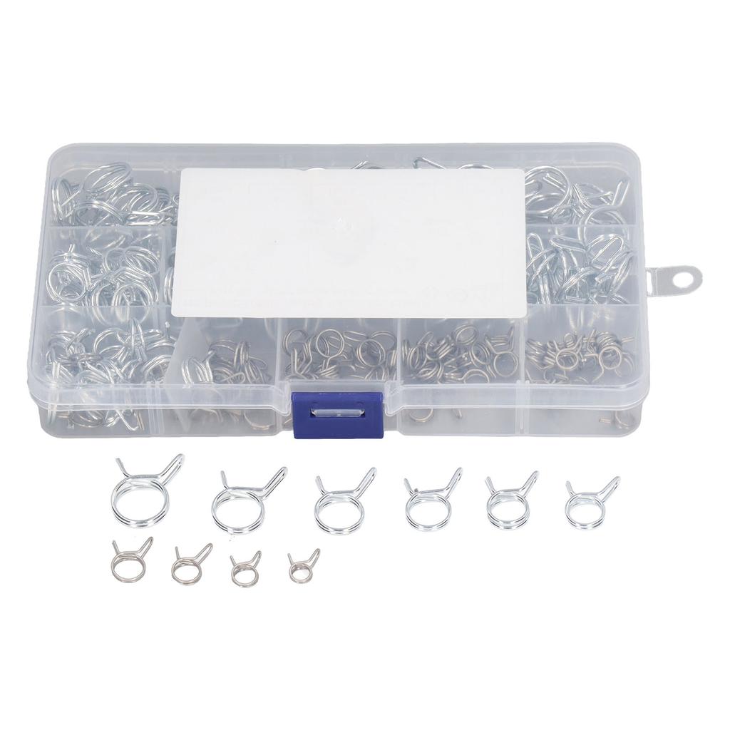150Pcs Double Wire Spring Tube Clip High Hardness Corrosion Resistance Hose Clamp for Farm