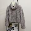 Off-white High-end Stand-up Collar Environmentally Friendly Fur Jacket for Women's Autumn and Winter New Temperament Plush Short Top