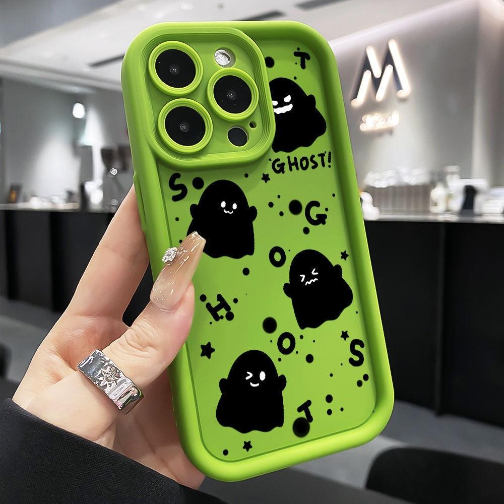 Christmas ghost apple 15promax mobile phone case iPhone14/13 new women's 12 niche xr personality anti-drop 8
