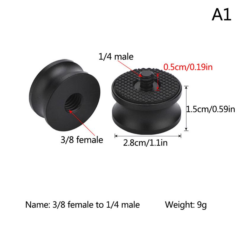 3/8 Inch Female To 1/4 Inch Male Threaded Adapter Monopod Mount Adapter Tripod