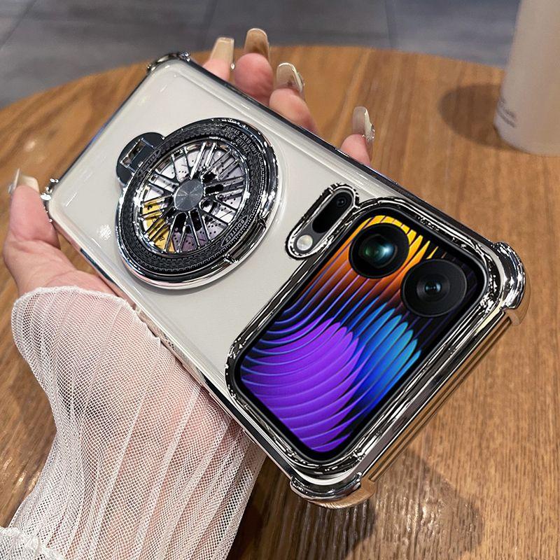 For Xiaomi 17 Pro Max 15T PRO 14TPro 13T Pro Case New Stylish Gyro Holder Four-Corner Anti-Fall Case Shockproof Stand Cover