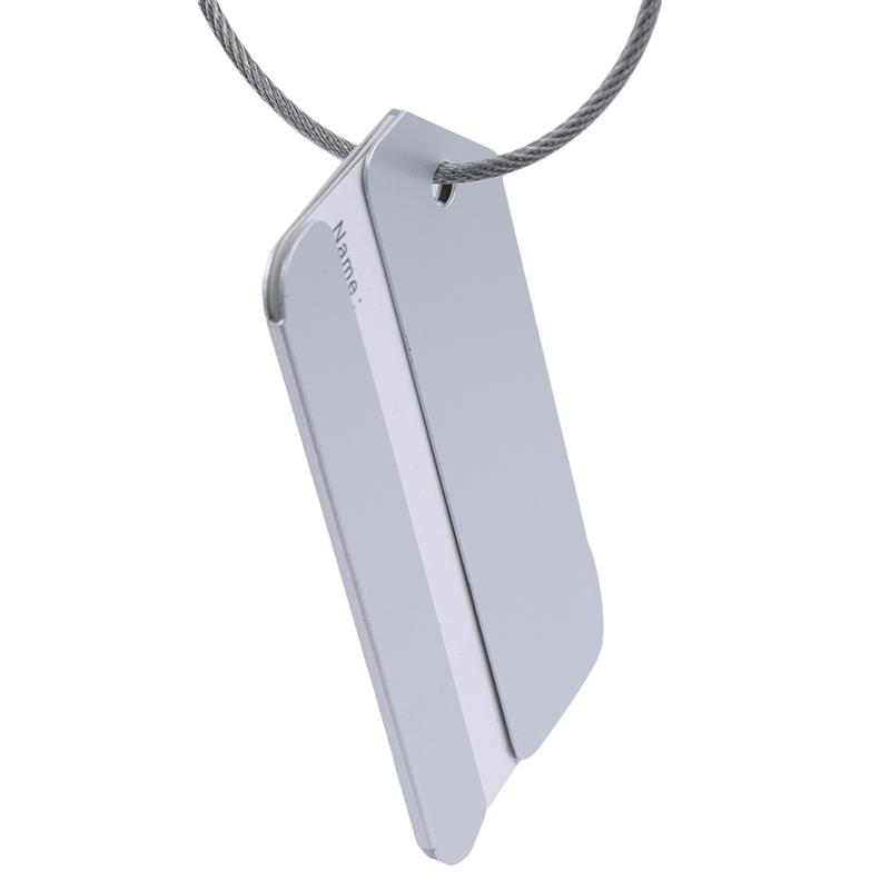 Gepäckanhänger Aluminiumlegierung Kofferanhänger Reiseetiketten Set mit Stahlschlaufe ID Gepäckanhänger für Koffer Reisezubehör