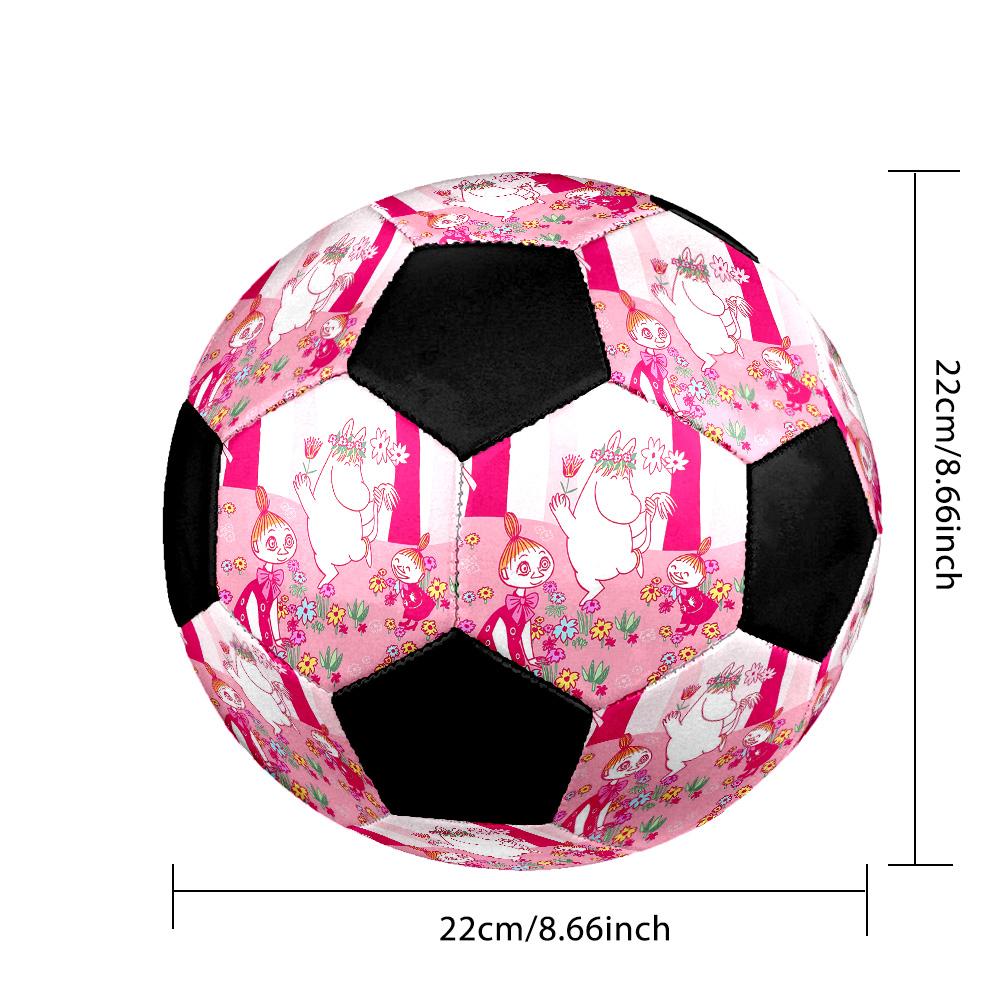 Moomin3 Soccer Ball Colorful All Ages Machine Stitched PVC Competition Ready Durable High-Bounce.SIZE5