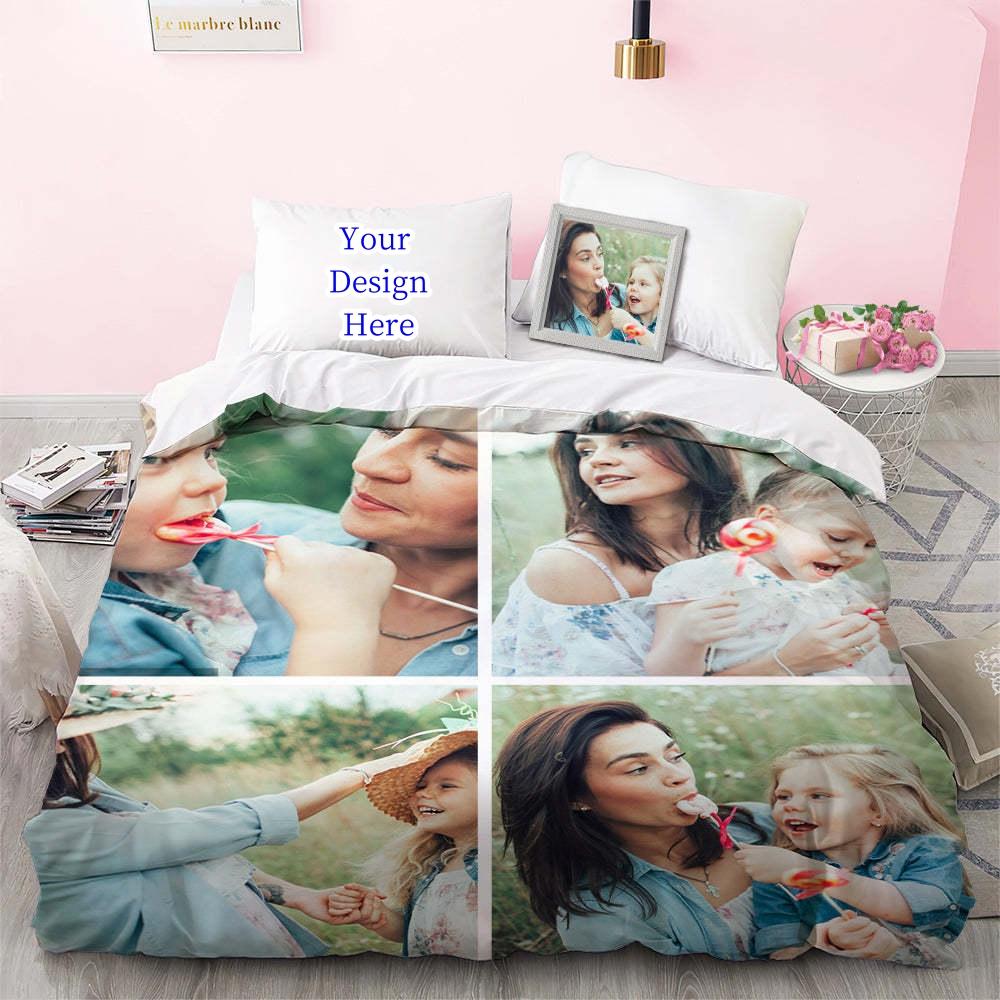 3D Vlastní Foto Ložní Set Zajímavý Kreativní Přizpůsobený Povlak na Peřinu s Povlaky na Polštáře Twin Full Queen King Size Dropshipping