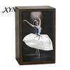 Creative Dress Design Tissue Box Walnut Wood Box, with Artistic Ballet Dancer Skirt Design, Multipurpose Paper Towel Holder for Home Decor Entryway
