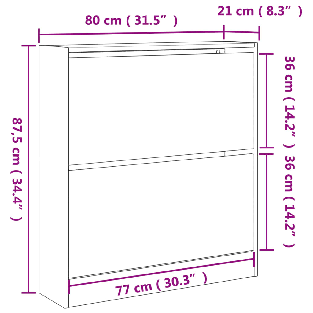 Faltbares Europäisches Freistehendes Schuhregal Für Den Eingangsbereich, Schuhschrank Für Drinnen, 80x21x87,5 Cm