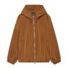 2026 Fall Womens Solid Color Hooded Nylon Jacket Loose Fit Street Style Casual Outerwear