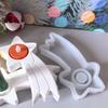Star Silicone Candlestick Molds Heat Resistant For Epoxy Resin Candle Tealight Holder Christmas Home Decoration