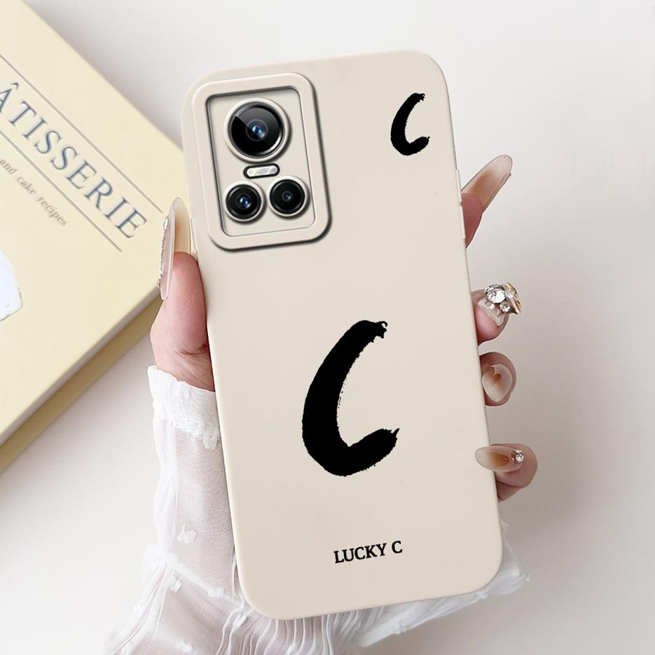 For Realme GT Neo 3 150W Case RMX3563 Cute Lucky Letters Cover Soft TPU Phone Case For Realme GT Neo3 80W GTNeo3 Back Cover Bags