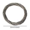 DIY Rattan Wreath Artificial 6" Round Woven Hanging Ornament Crafts for Christmas
