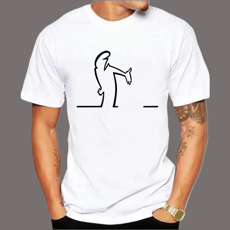 Sommar T-shirts för Män Balum La Linea Rolig Grafisk T-shirt Bomull Bekväm Premium Camisetas