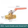 Brass Long Stem Copper Pipe Joint Ball Valve 1/8 "1/4" 3/8 "1/2" 3/4 "1 Inch Internal/external Thread Joint Connector Adapter
