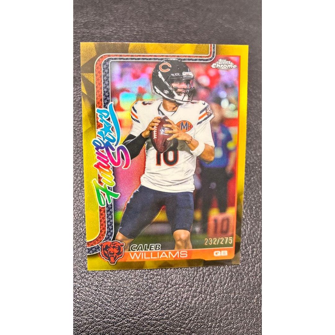 Used /275 NFL Topps Chrome Caleb Williams Card