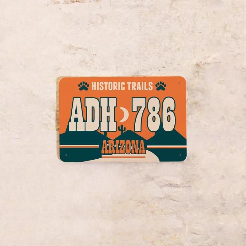 Arizona USA Craft License Plate 15x30cm, Metal Car & Wall Decor Souvenir