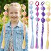 2pcs Colorful Stage Painted Hair Ties Synthetic Girls Wig Hairbands Daily