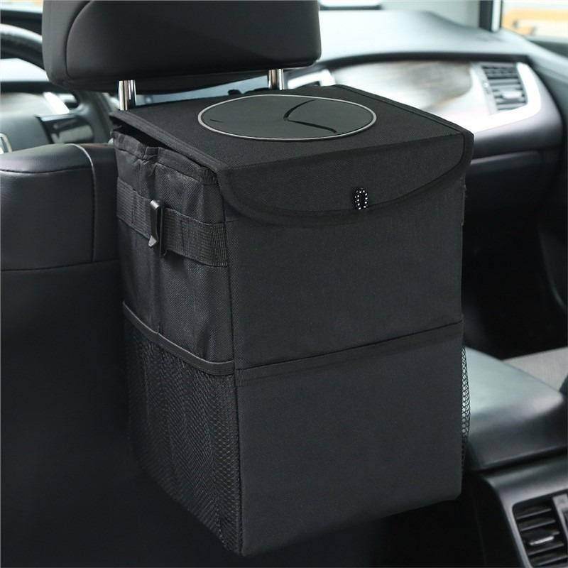 Washable Hanging Car Trash Can Oxford Cloth Foldable Waterproof Seat Back Storage Bin for Car