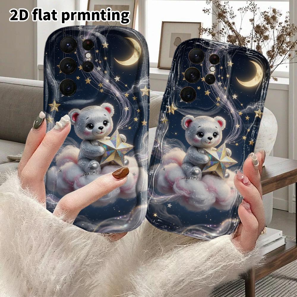 Phone Case: 2D Flat Samsung Galaxy A34 A35 M05 M06 S20 S22 S21 FE Plus 5G Protective Case, Couple Style, Doll Starry Sky, Christmas and Halloween Gift