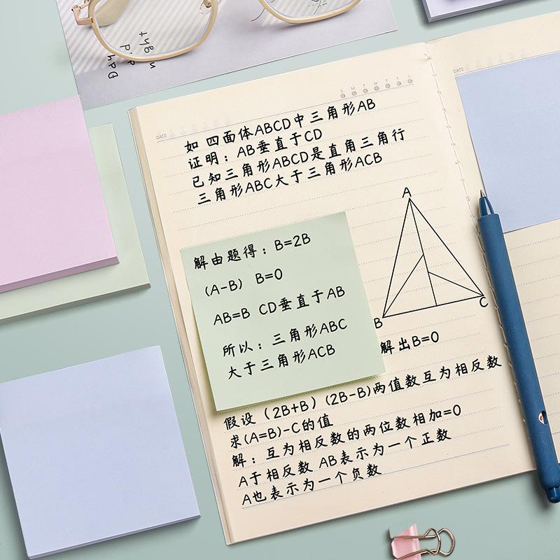 400pcs Morandi Color Self-adhesive Sticky Notes, Ins Style Memo Pads for Office Reminder