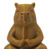 Meditation Cartoon Figure Hand Carved Wooden Small Animal Statue Desktop Mini Sculpture Decorative Handmade Ornament