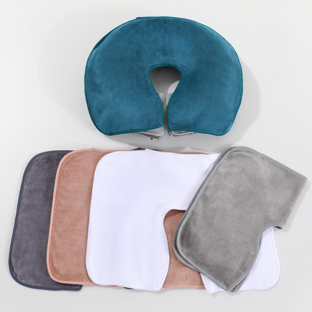 New Heart-Shaped U Face Perforated Massage Towel - Soft Fluffless Machine Washable Durable for Spa Beds/Tables & Beauty Parlors