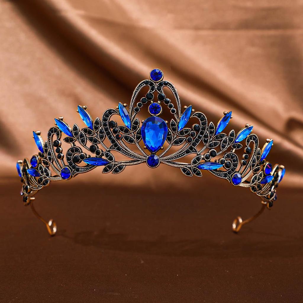 Tuanming Korean Rhinestone Crown: Elegant Princess Headdress for Weddings and Photography.