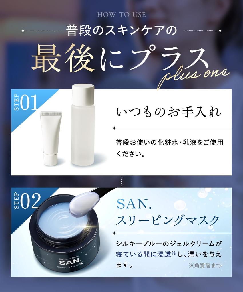 SAN. Sun Night Cream Sleeping Mask (50g) Facial Nighttime Moisturizing Cream (NiacinamideHyaluronic AcidCICACeramide) Firming, Pore Care, Elasticity,