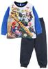 Kaitak Family Mario Kart World Kids' Light-Up Pajamas, Long Sleeve, Fleece-Lined, Winter, Sizes 110cm, 120cm, and 130cm (130cm, Blue)