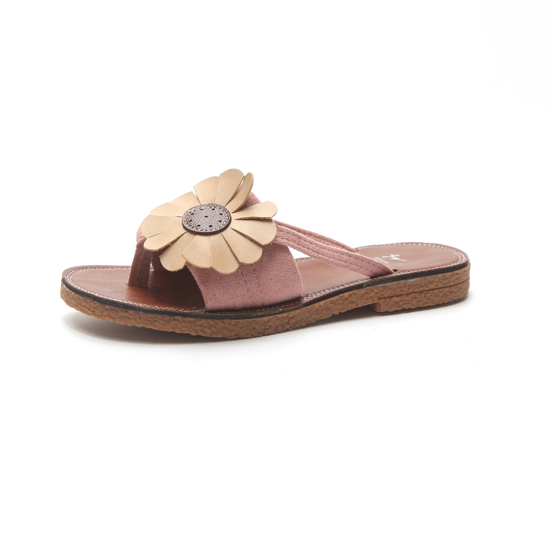 

Fashion Women s Summer Casual Beach Vacation Sandals Fashion Square Toe Flat Non-slip Slippers with Big Bow 35