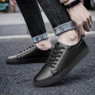 Sneakers Men Shoes Genuine Leather Mens Casual Shoes Flat Male Footwear New Black White Sneakers Male Tenis Masculino Skateboard