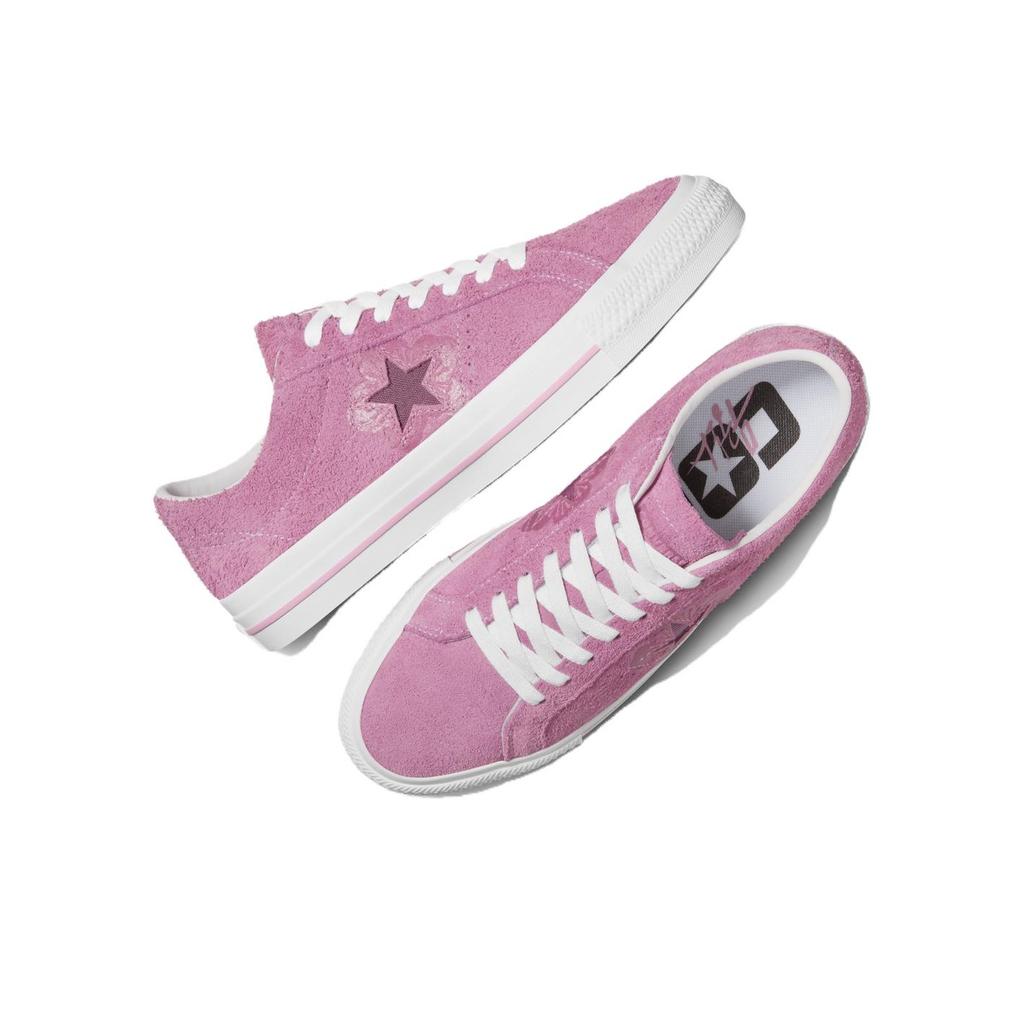 Converse Cons One Star Comfortable Casual Low Top Canvas Shoes Unisex Sneakers Light-Purple Red A11974C