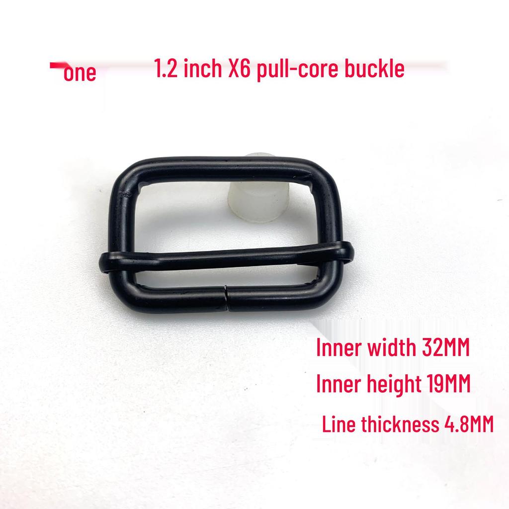 Electroplated 4.8MM Black Iron Ladder Buckle for Backpack Accessories