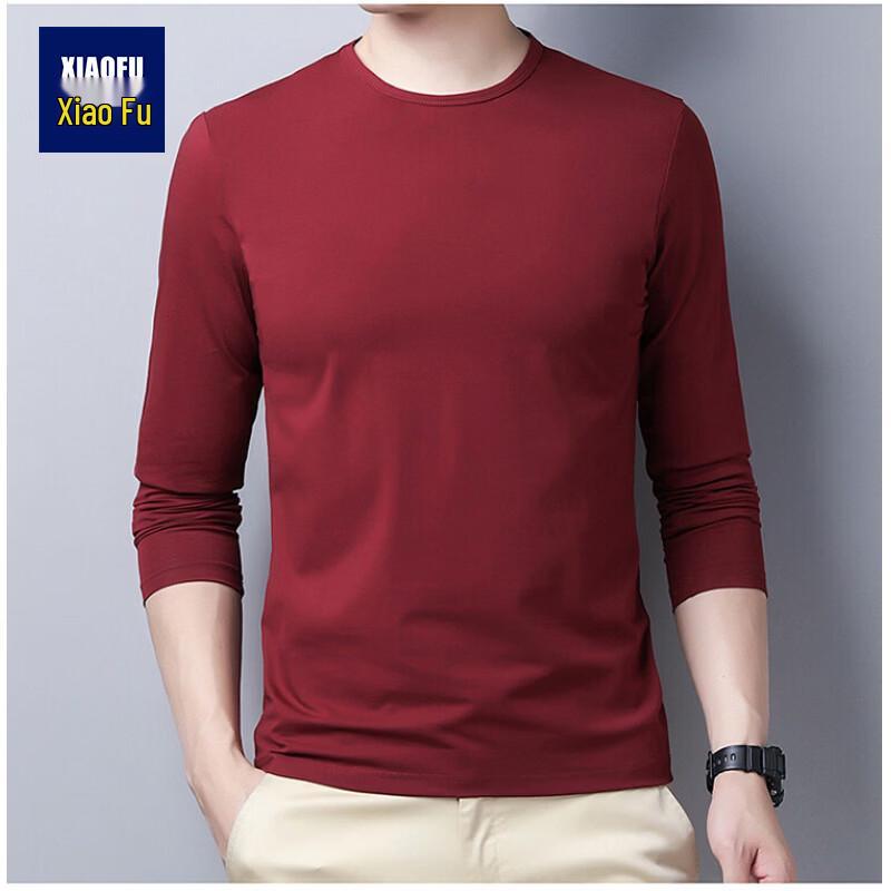 

Men s Solid Color Long-Sleeve Round Neck Top XL