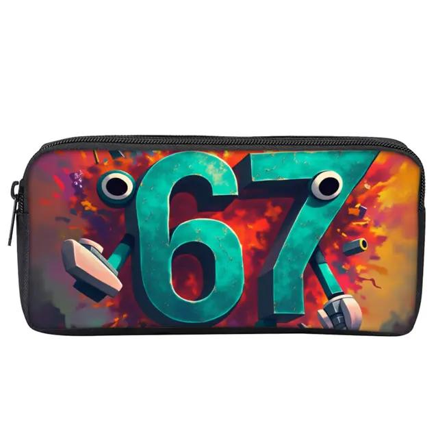 Astuccio Colorato con Stampa Numero 67 Cartone Animato 3D Materiale Scolastico Ragazzo/Ragazze Miglior Regalo Bambini