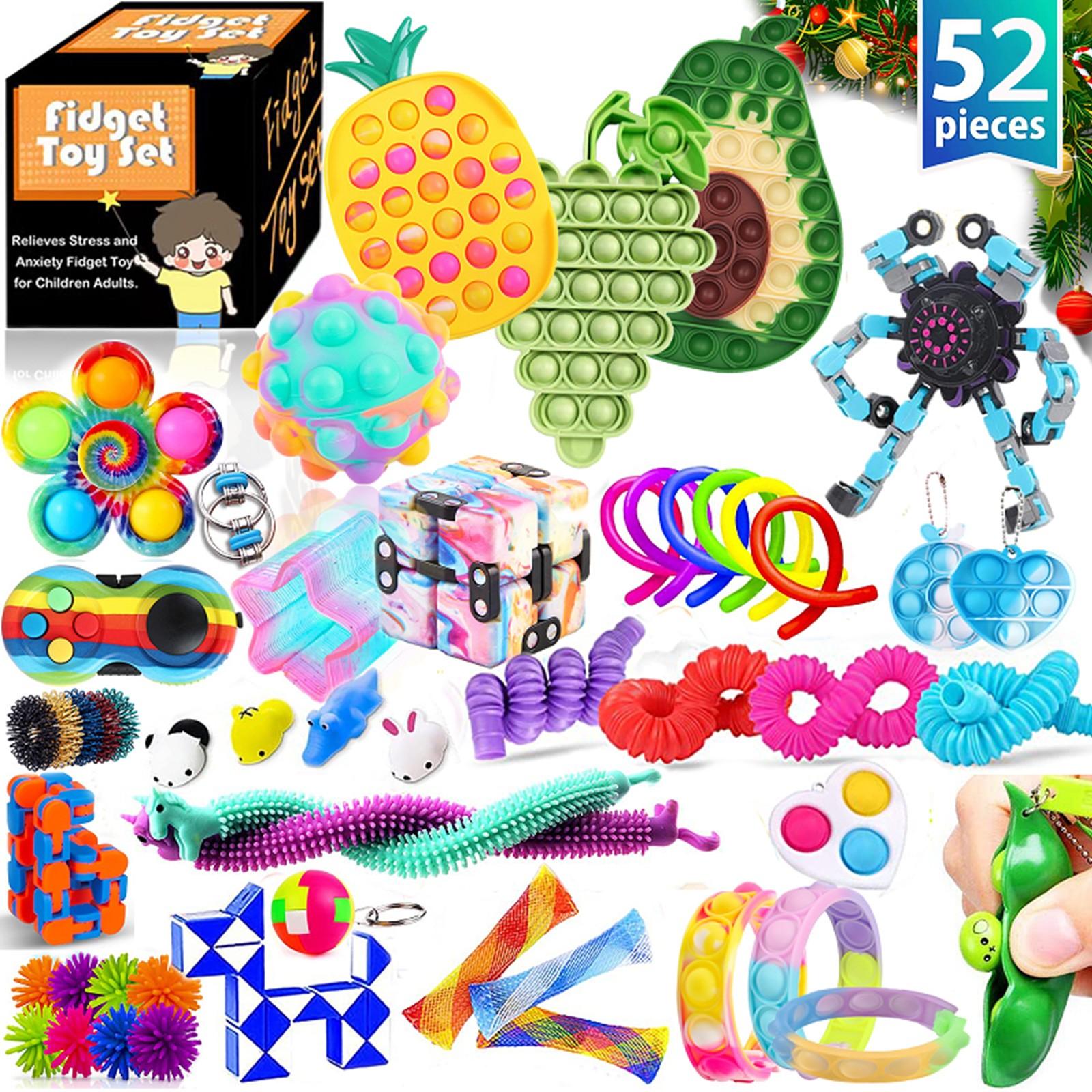 

Сенсорные игрушки для детей и взрослых. Набор игрушек ручной работы, которые помогут облегчить тревогу при СДВГ. One Size