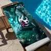H-hollow Spiel Ritter Cartoon Handtuch Strand Schnelltrocknend Weich Poolhandtücher Geschenk für Reise Fitnessstudio Dusche Camping Sport