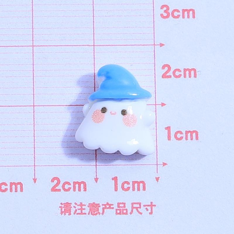 20Pcs New Cute Resin Mini Halloween Away Ghost Collection Flat Back Manicure Parts Embellishments For Hair Bows