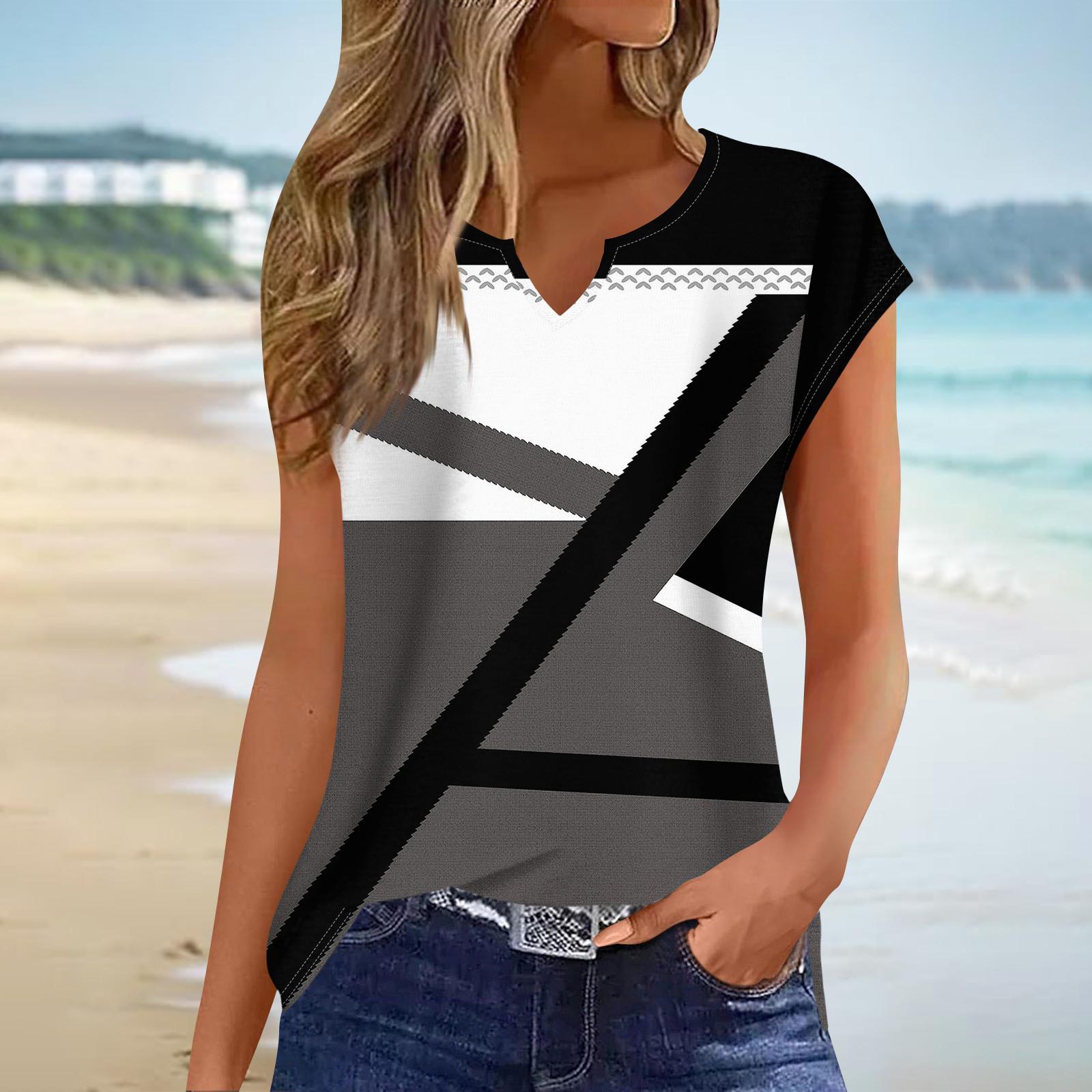 Женские модные топы с короткими рукавами — фото 8