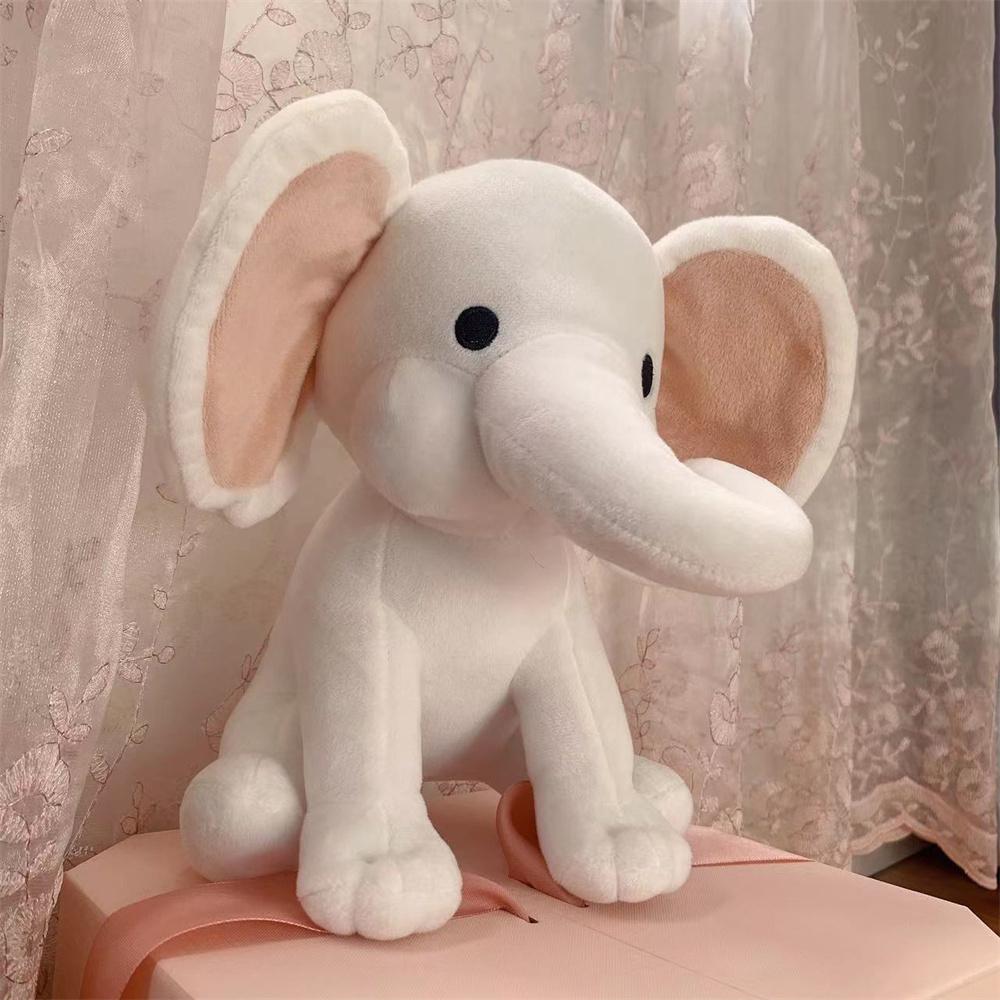 Elephant Plush Toys Kawaii Baby Toy Stuffed Animal Doll For Kids White Elephant Toys Cartoon For Girls Cute Toys For Wedding
