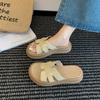 Thick-soled One-word Slippers for Women's Summer Wear, New with Skirts, Casual Seaside Beach Cool Slippers