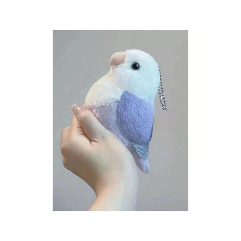Cute Taro Ball Parrot Keychain Plush Backpack Charm
