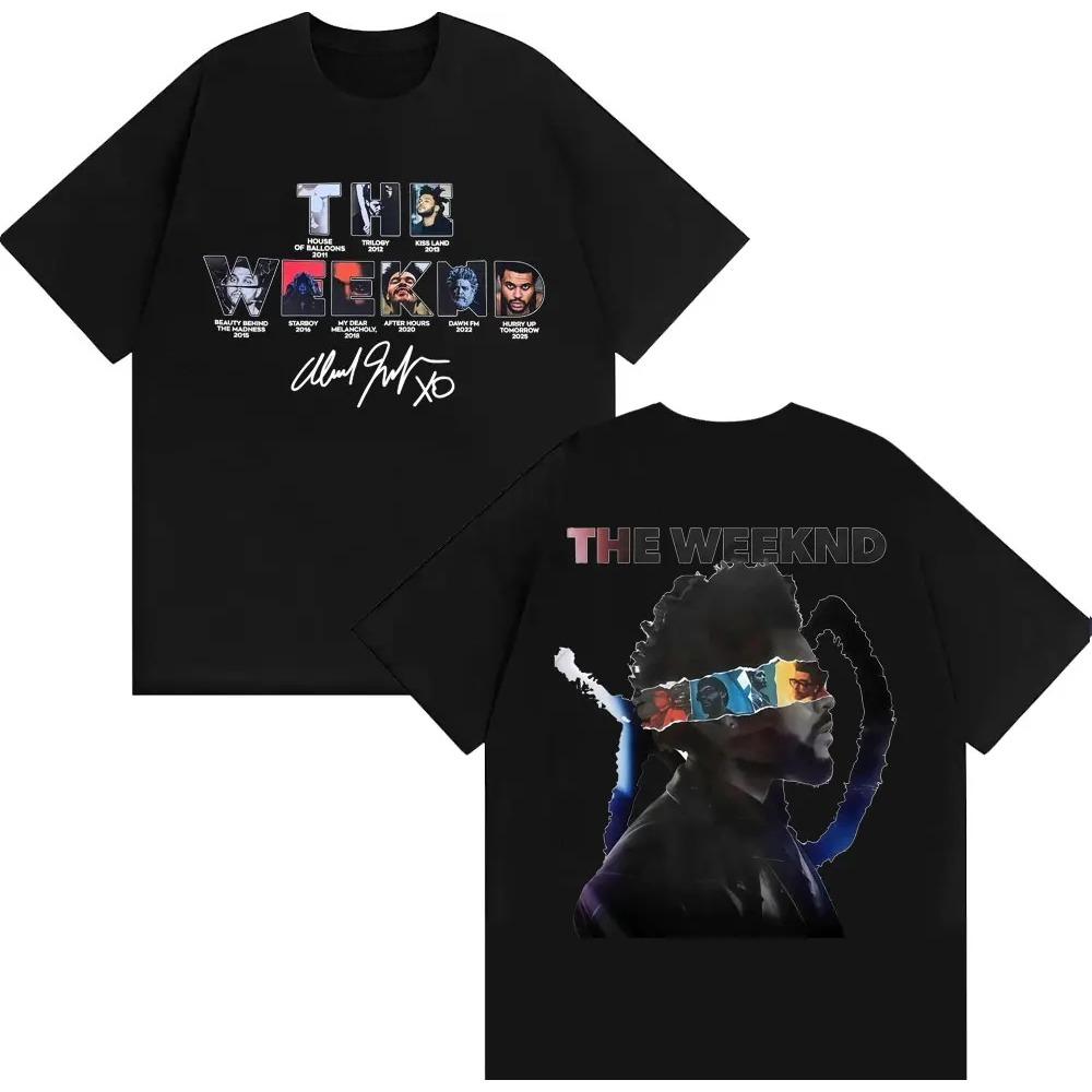 

The Weeknd After Hours Til Dawn European Tour T-shirts Men s Clothing Fashion Hip Hop Style T Shirt Oversized Cotton Tshirt S