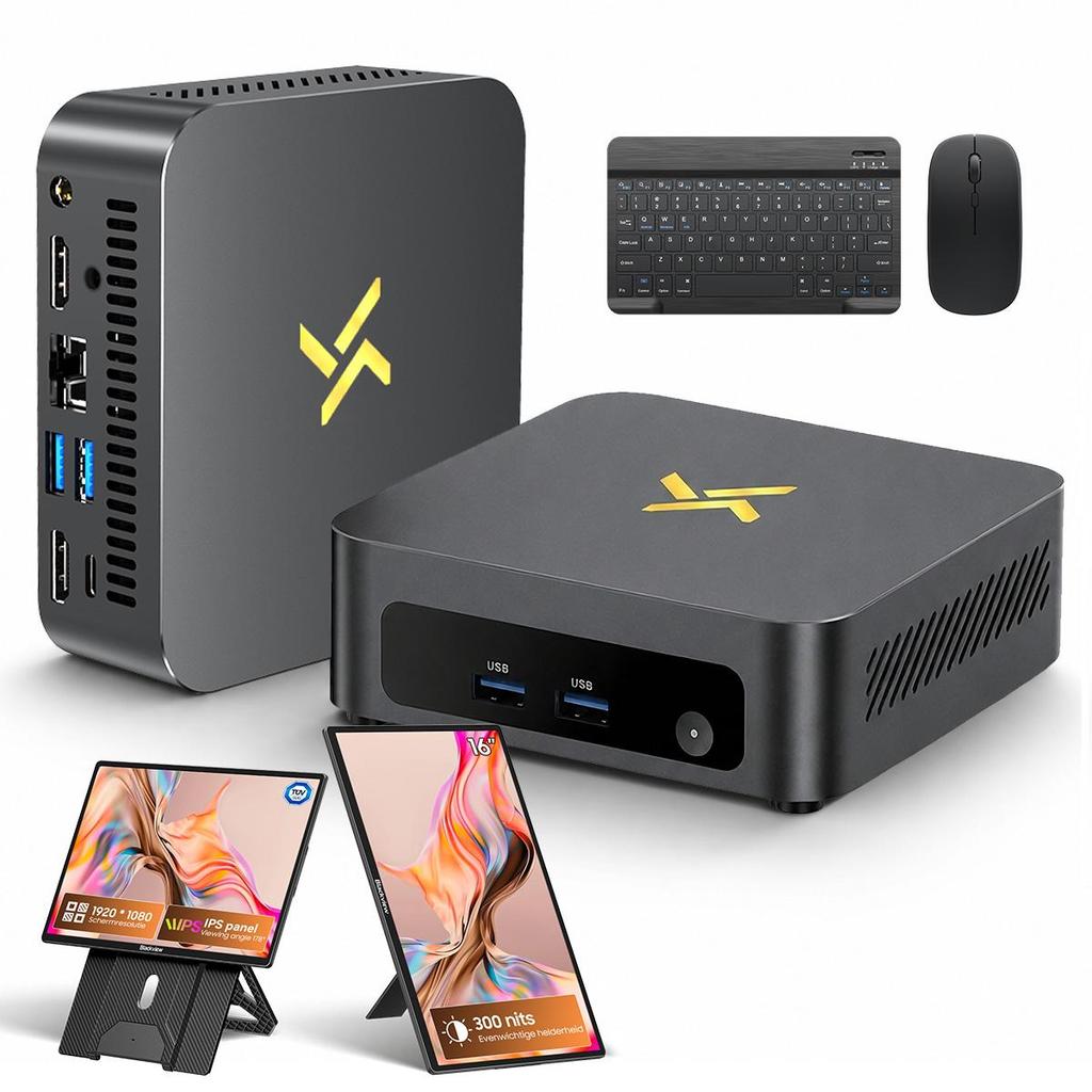 Huidun H100 MINI PC Intel Core 5 210H 13th Gen Intel UHD Graphics 16GB DDR4 SSD 512GB Windows 11 Pro