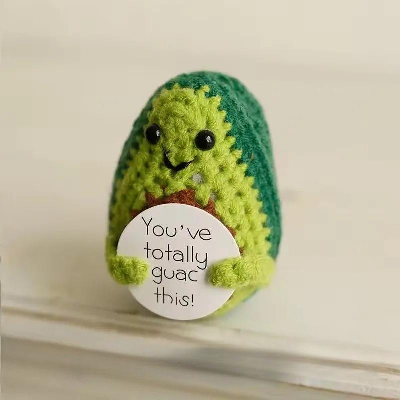 Handmade Doll with Card - Positive Energy Funny Ornament, Christmas Birthday Gift for Home Room Decoration